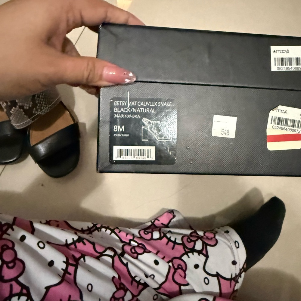 Coach Women's Black and Snake Pattern Sandals - Picture 7 of 7